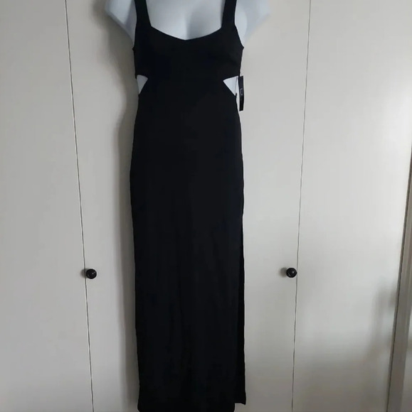 New Lulu's "Tempting fate" Black Maxi Dress Bridesmaid S Gothic Whimsigoth Prom - Picture 2 of 5
